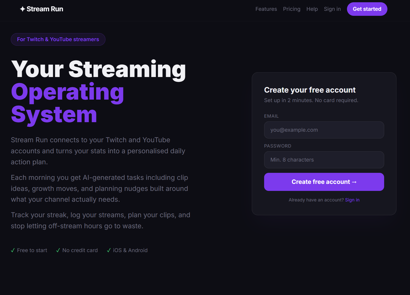 Stream Run screenshot 1